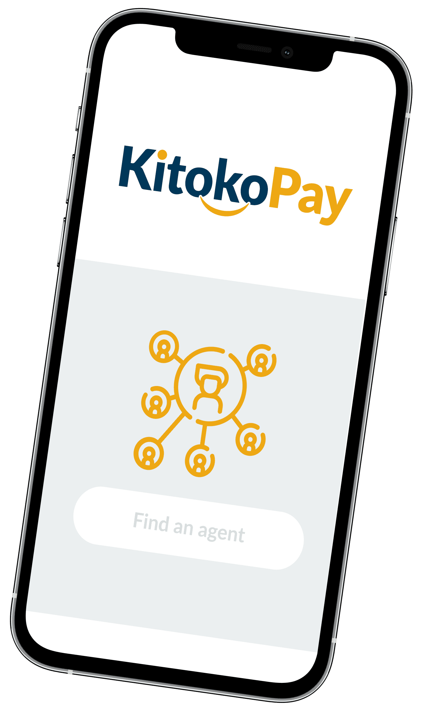 Image d'un téléphone avec l'icône de Kitoko Pay